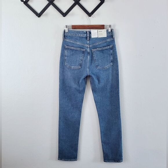 Agolde Merrel Mid Rise Straight Leg Stretch Denim Jeans In Cinema NWT - Picture 10 of 10